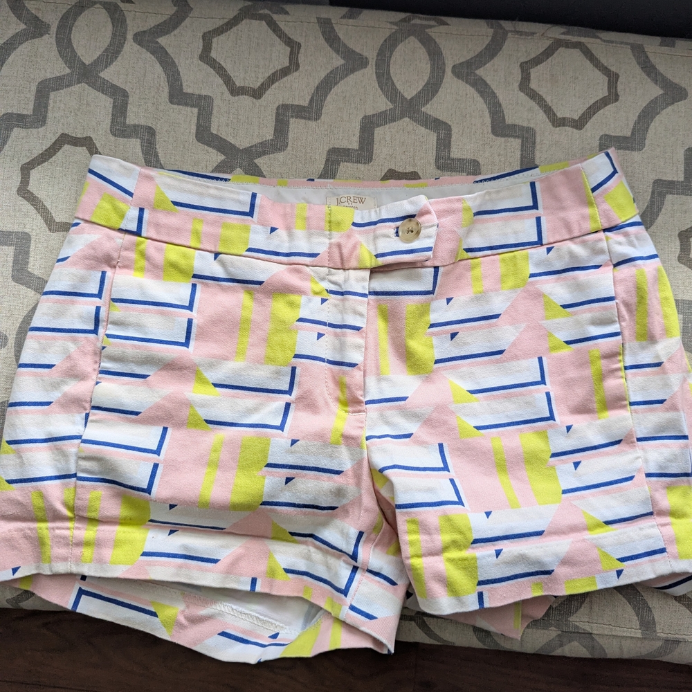 J. Crew Women's Patterned Shorts - Pink, Yellow, Blue